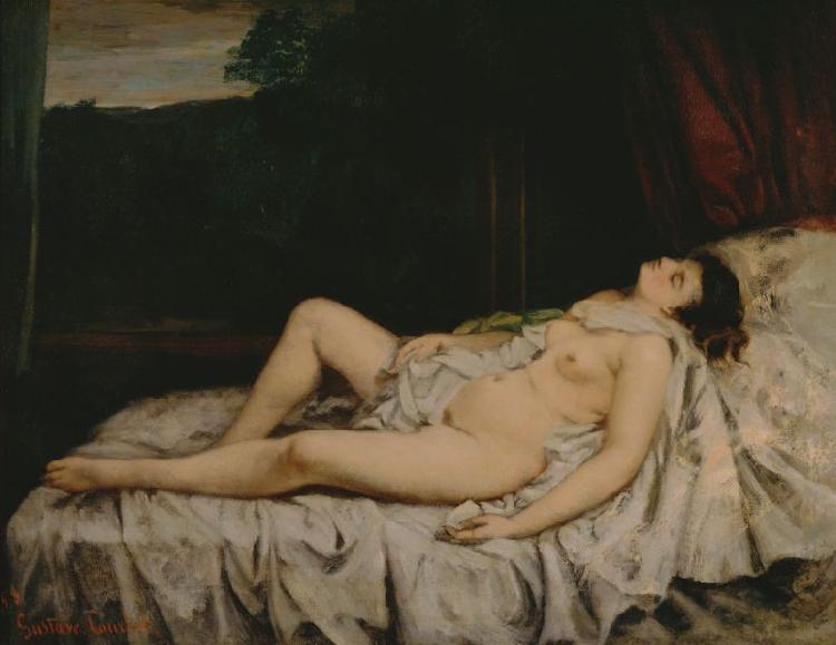 Gustave Courbet Sleeping Nude oil painting image